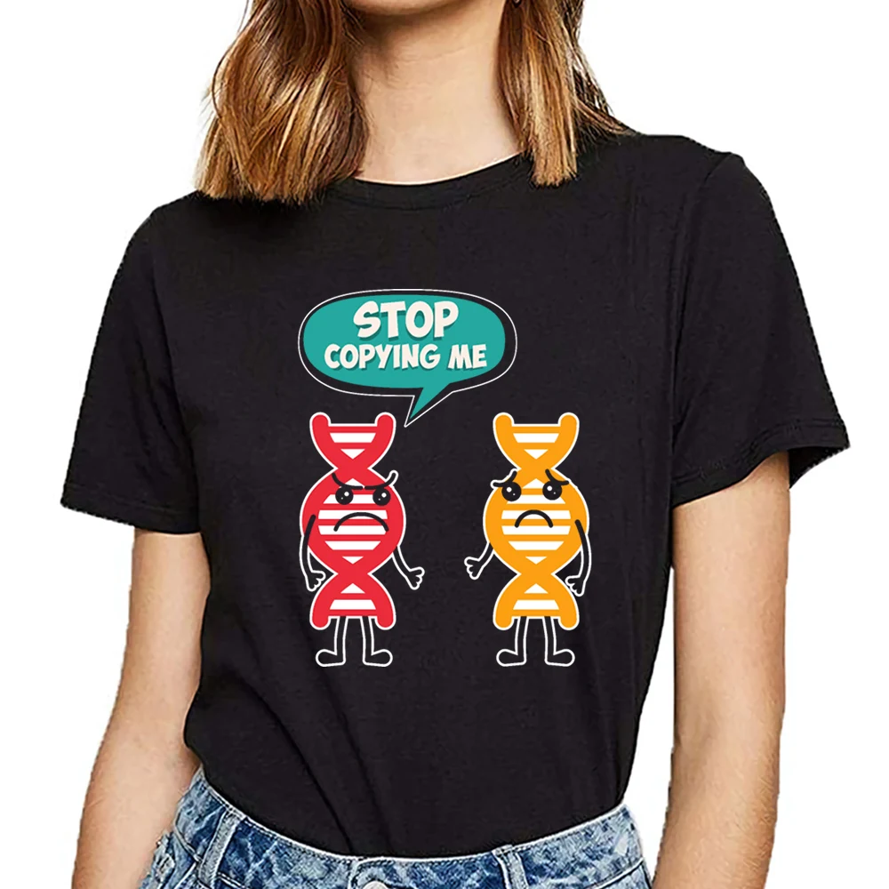 

Топы Футболка Для женщин ДНК Струны для генетики Биохимический микробиологии Kawaii надписи на заказ женская футболка