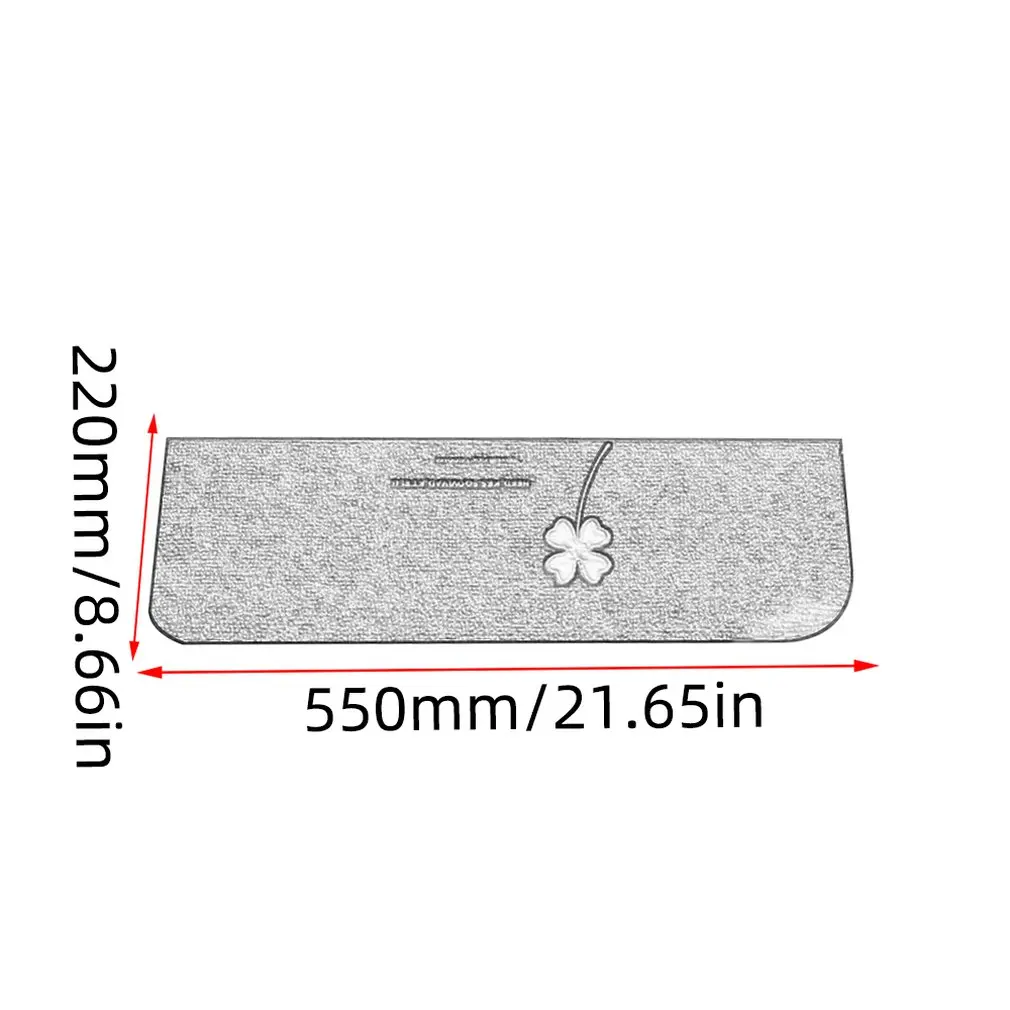 

5 Pieces Luminous Non-slip Stair Mat Coffee Four-leaf Clover Different Pattern Solid Wood Stair-free Rubber Stairs Mat