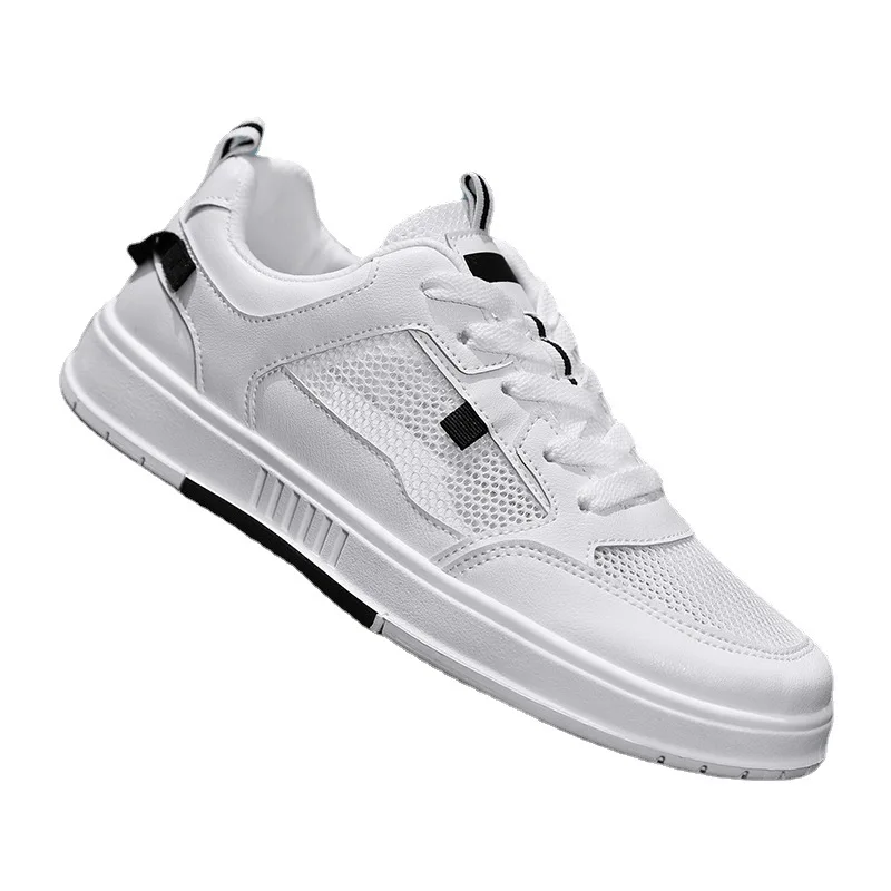 

2021 Summer New Single Mesh Breathable Casual Board Shoes Men's Korean-Style Fashionable Rubber Sole Sports White Shoes