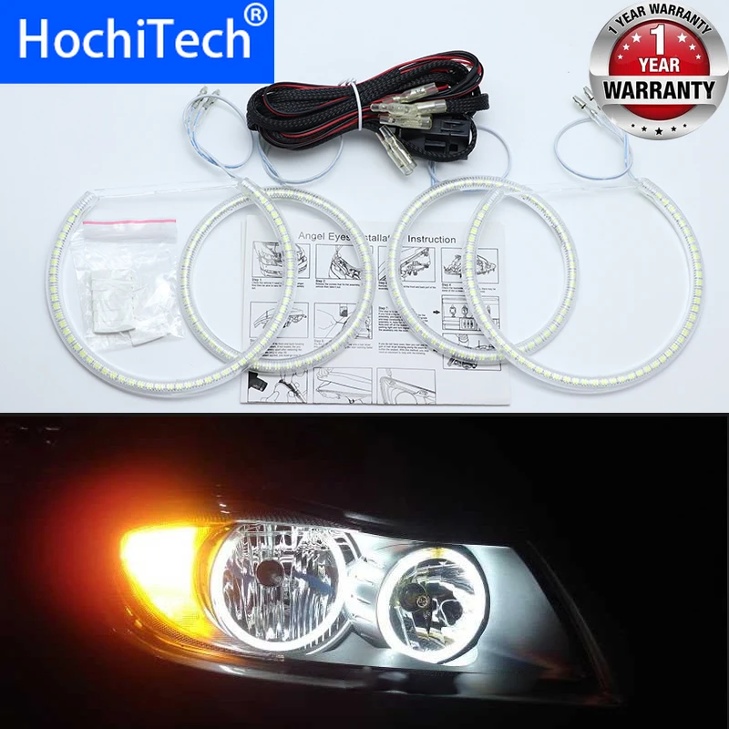 

for BMW 3 Series E90 2005-2008 Ultra bright SMD white LED angel eyes 2600LM 12V halo ring kit daytime running light