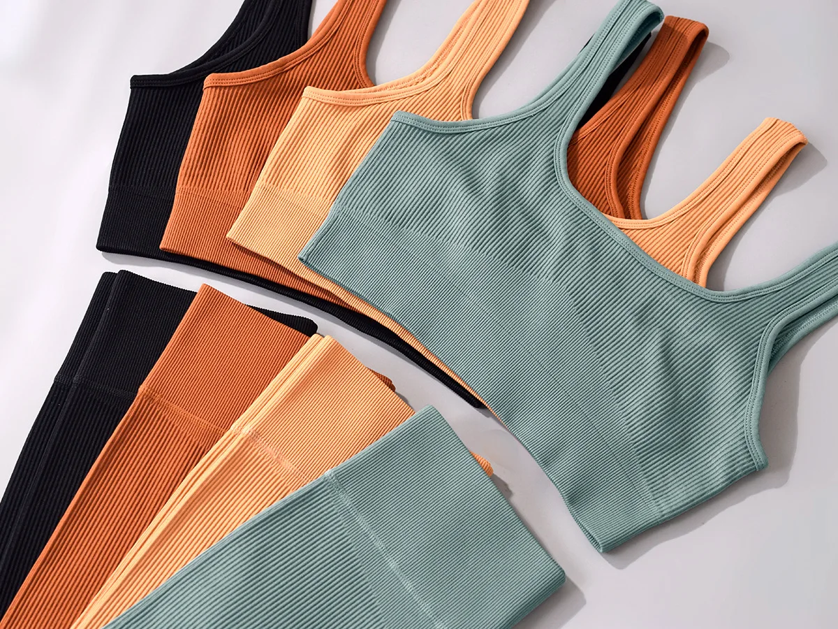 

Seamless Women Yoga Set Fitness Sport Suits Gym Set Sportswear Shirts High Waist Running Leggings Sport Bra Female Workout Pants