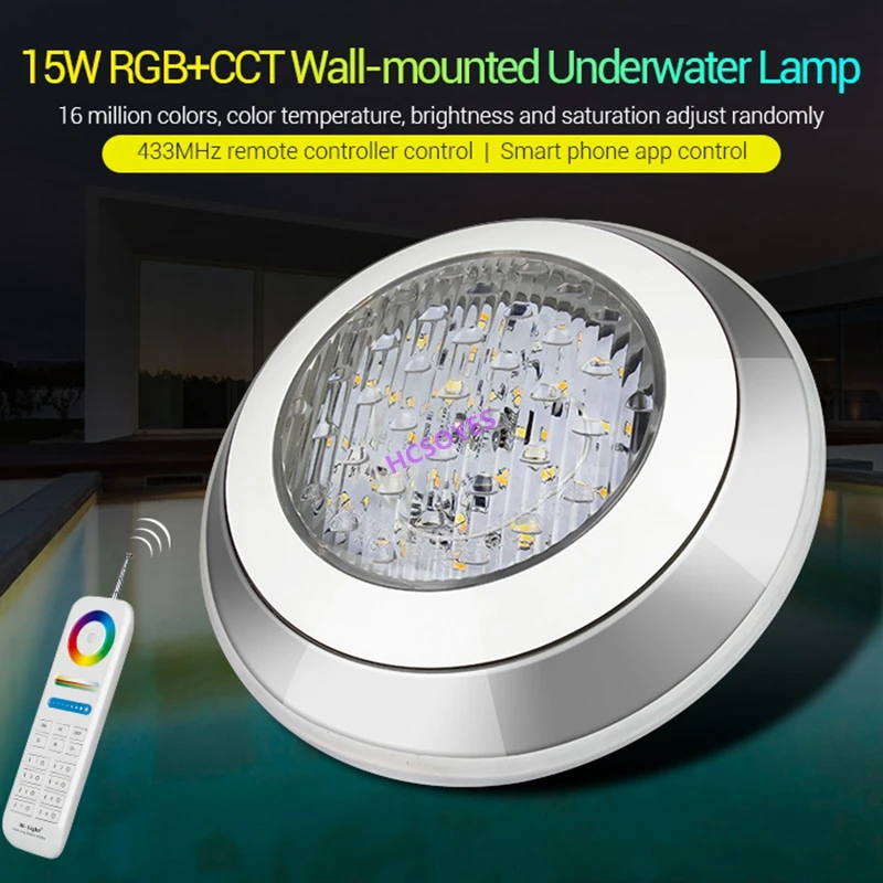 Milight FUT086/WL 433/UW01/UW02/UW03/PW01 IP68 Подводный 9 Вт/15 Вт/27 Вт RGB + CCT настенный подводный