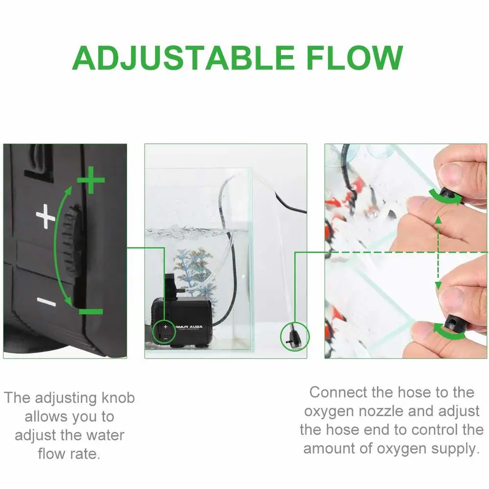 Погружной аквариумный насос бесшумный водяной фонтан 1500 л/ч для аквариума