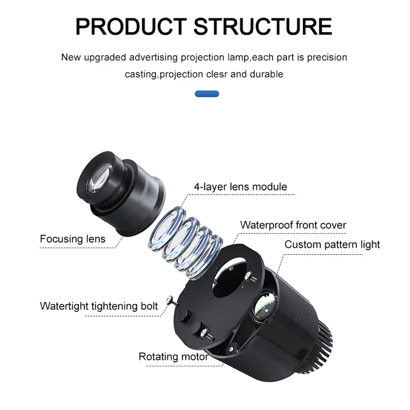 Рекламные Применение гобо светильник M80 черный Цвет Водонепроницаемый шаблон