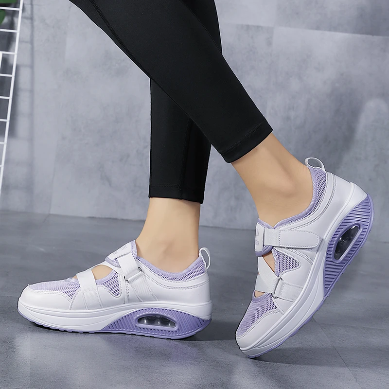 2021 Summer Women Tennis Shoes Platform Breathable Casual Sneakers Women's Fashion Chunky Sneakers Air Cushion Ladies Zapatillas