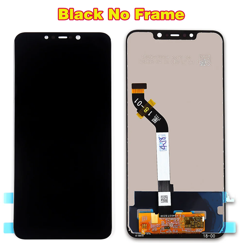 Black No Frame Vancca ЖК-дисплей для Xiaomi poco F1 кодирующий преобразователь сенсорного экрана в сборе Pocophone F1 олеофобное покрытие и 10 мультитач рамка - Цвет: Black No Frame