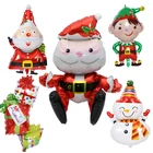 Рождественский воздушный шар для отеля, торгового центра, Рождественское украшение для атмосферы, воздушный шар из алюминиевой фольги, воздушный шар Санта-Клаус из водорода