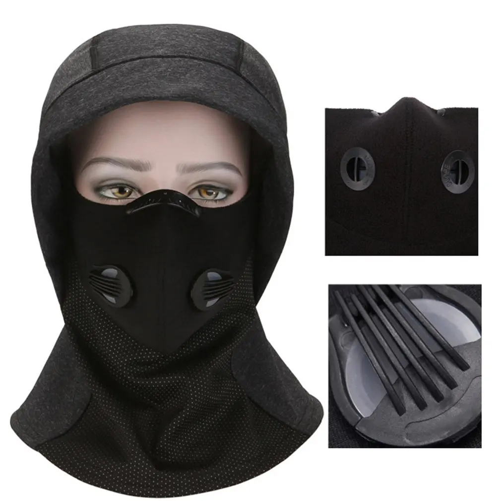 

2 In 1 Warm Winter Headwear Riding Mask Cycling Caps Windproof Warm Sports Equipment Facial Protection Waterproof lycra Fabric