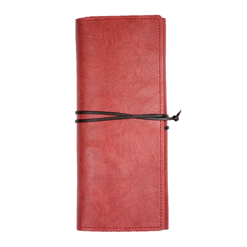 Пенал кожаный портативный в стиле ретро рулон водонепроницаемых сумочек из