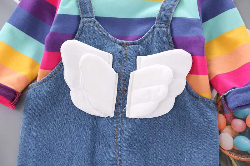 Детский спортивный костюм с длинным рукавом в полоску | Мать и ребенок