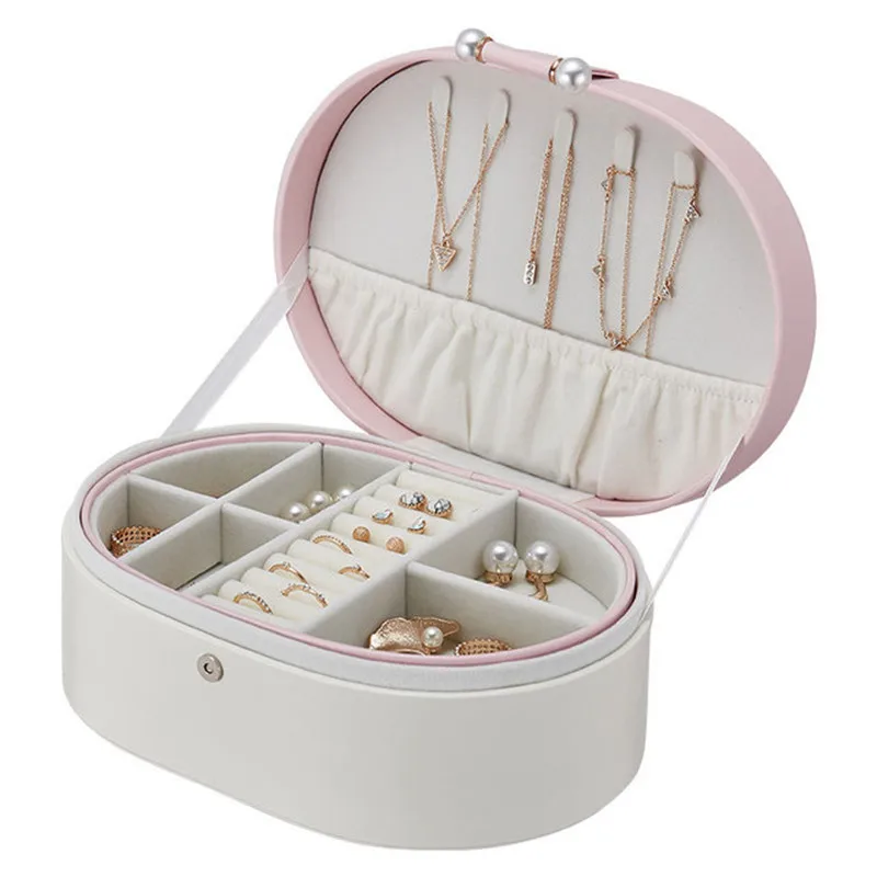 Новинка 2019 простая и красивая кожаная шкатулка для ювелирных изделий