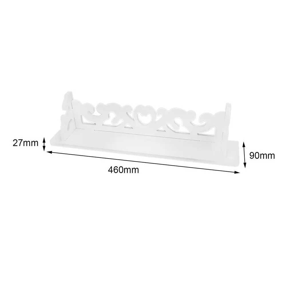 

2018 Newly Model White Wooden Carved Wall Shelf Display Hanging Rack Storage Rack Home Decor