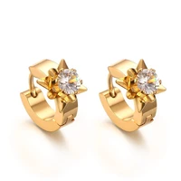 ladies shining aaa zircon stud earrings for women female gold earrings jewelry wholesale earrings for girls free shipping