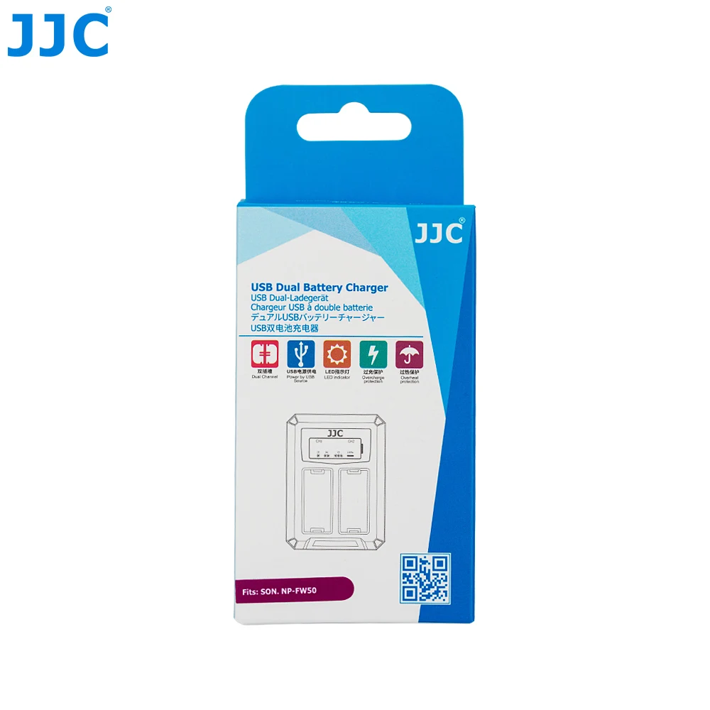 JJC USB двойной Батарея путешествия Зарядное устройство для sony NP-FW50 A6400 A7 A7S A7R A7II A7SII A7RII A6500 A6300 A6000 заменяет BC-VW1 BC-TRW