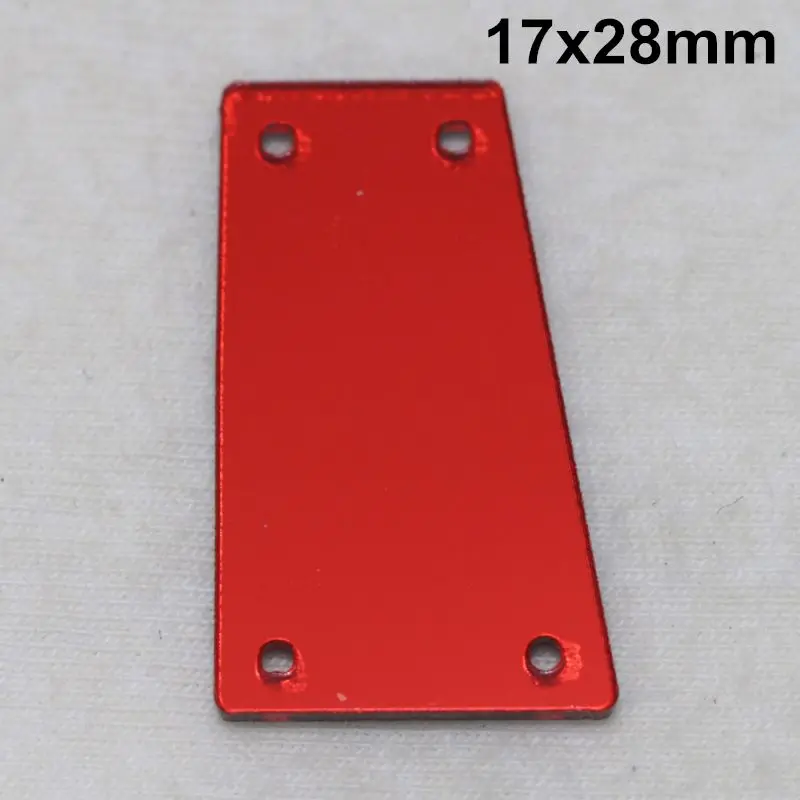 Светлый Сиам acryl ic зеркало пришить Стразы DIY Flatback зеркало акрил пришивные стразы с отверстиями для шитья - Цвет: A28-17x28