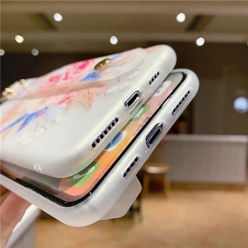 Мягкий чехол на запястье с цветочным рисунком для Huawei P30 lite P20 Mate 30 20 Pro P Smart PLUS 2019