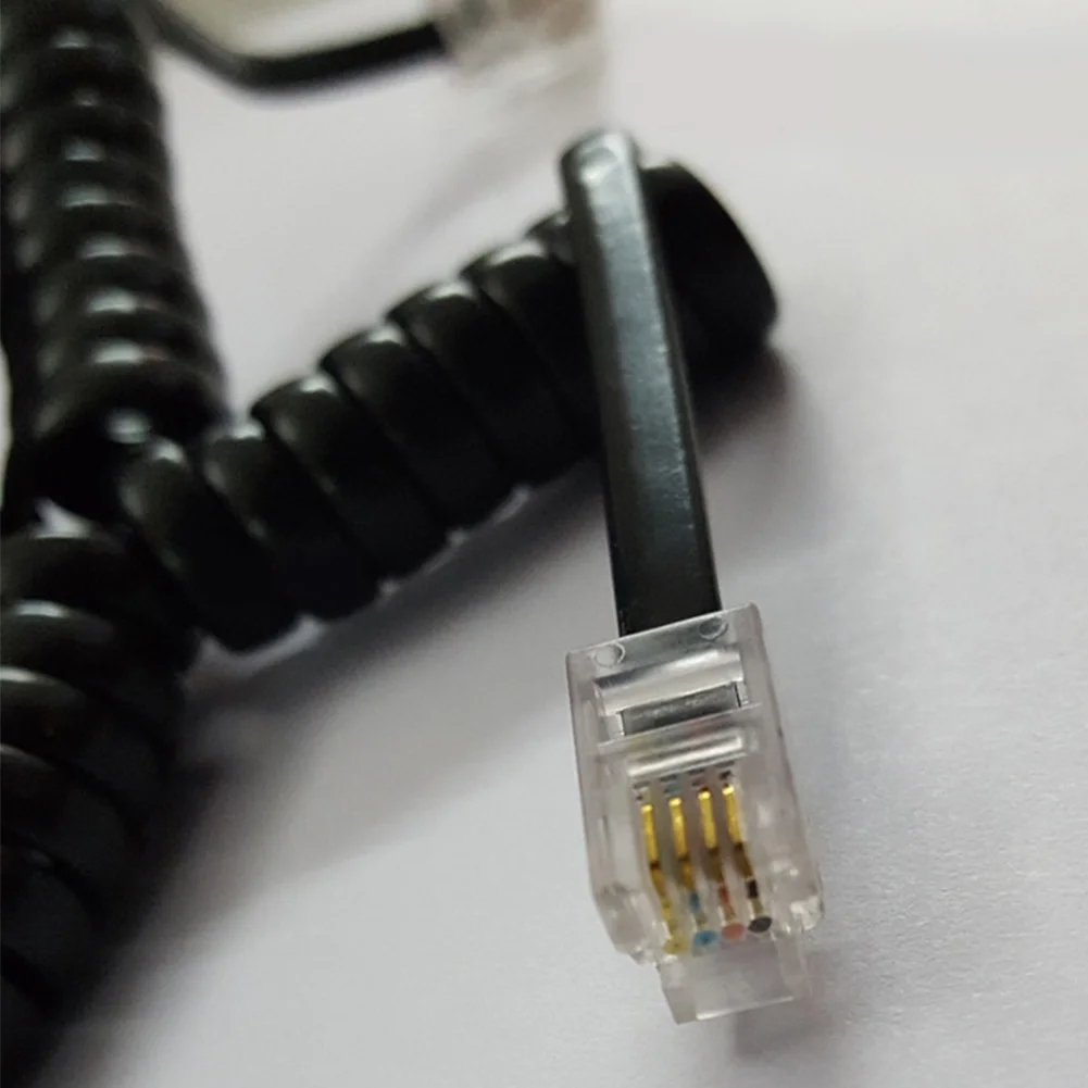 Connection Handset Wire Fixed Phone Flexible Receiver Curved Line High Compatibility Easy Install Office Home Telephone Cable