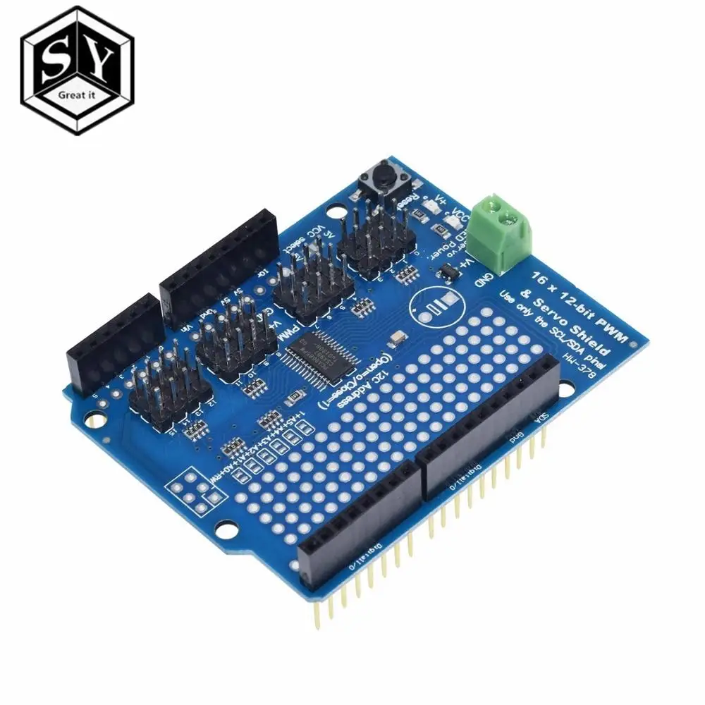 Отличный IT мотор/шаговый/сервопривод/робот щит для Arduino I2C v2 Kit w/драйвер PWM