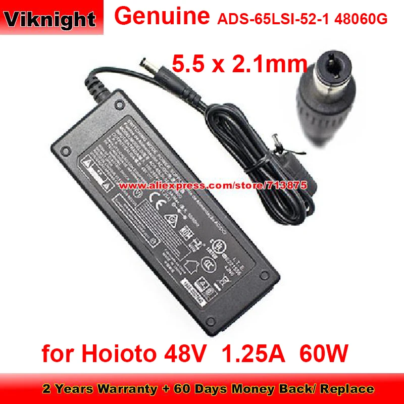 

Genuine AC Adapter 48V 1.25A 60W Charger for Hoioto ADS-65LSI-52-1 48060G 5.5 x 2.1mm Tip Power Supply