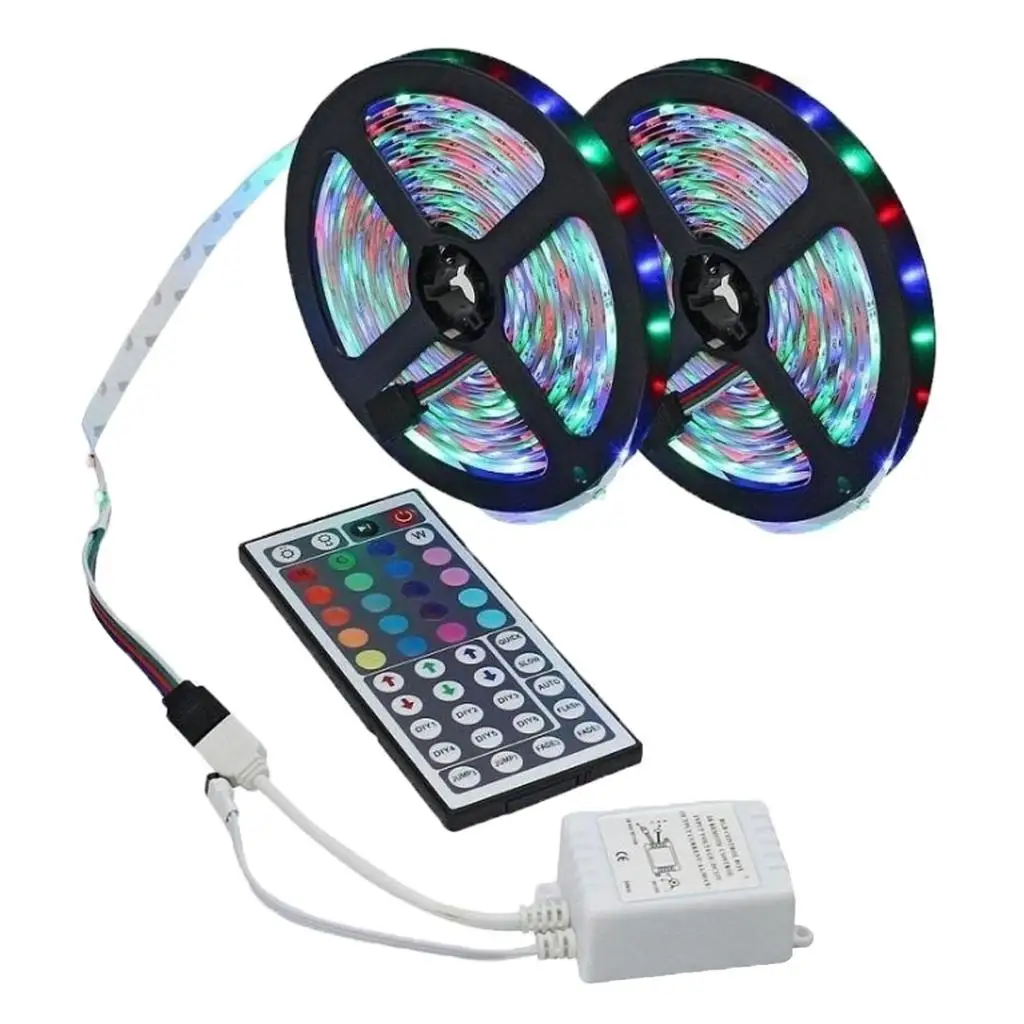 

10m LED Light Strips SMD 3528 RGB Light Tape with Remote Indoor Night Lamp