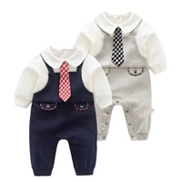 baby boy rompers chic handsome boy clothes for twin babies long sleeve springfall suspender jumpsuits little gentleman outfits