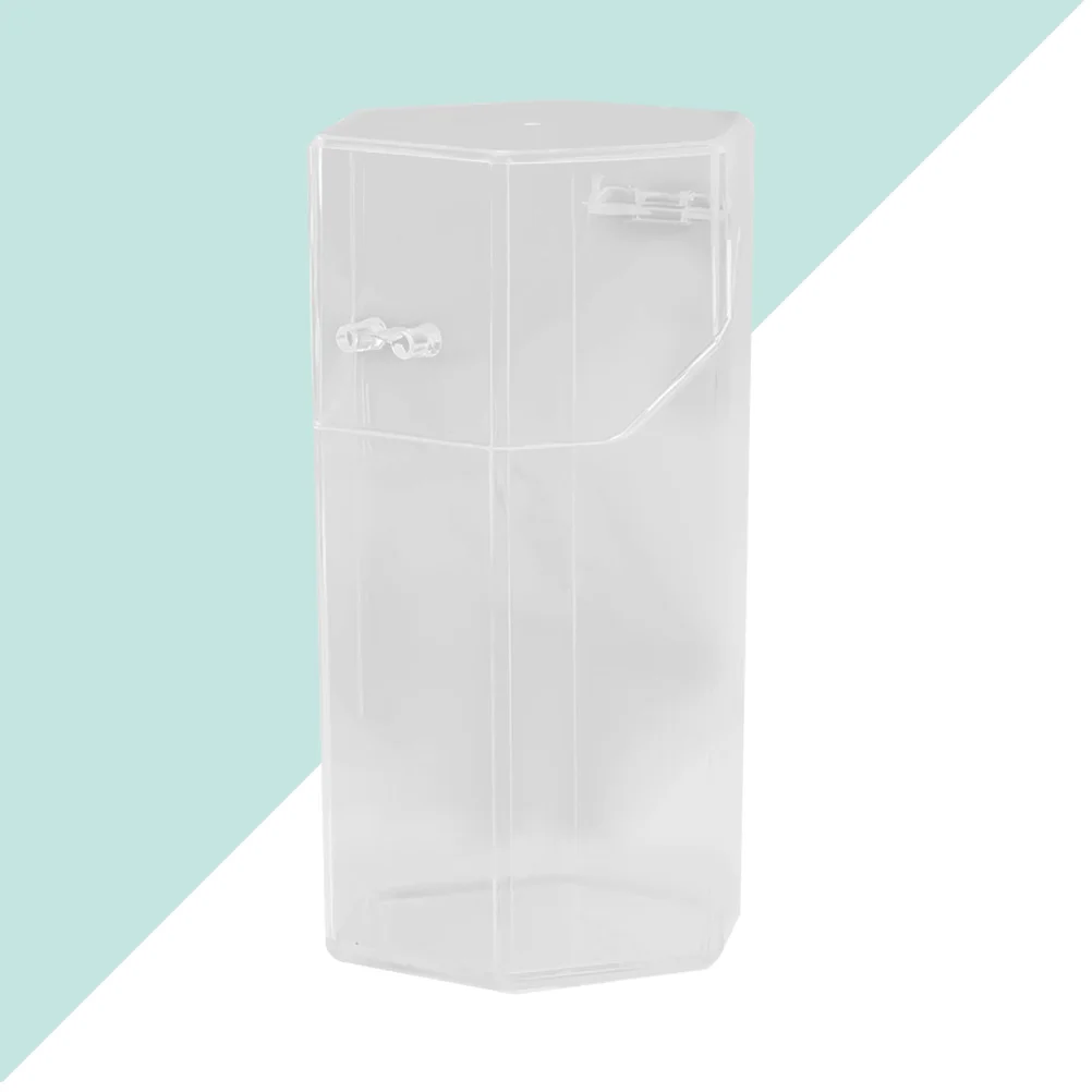 Прозрачный держатель для кистей макияжа шестигранный прозрачный пластиковый