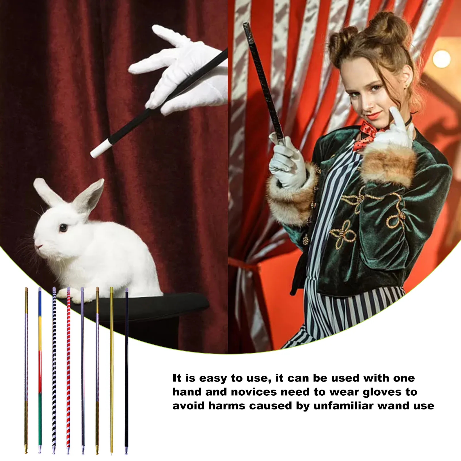 

Color Magic Wand Metal Telescopic Cane Steel Rod Elastic Magic Props Halloween Toy Stage For Adult Children Fun Game Tool