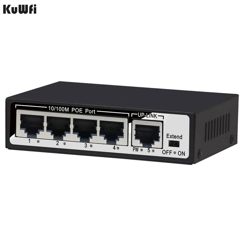 5 ports A 5 портов 10/100 Мбит/с коммутатор Plug And Play с IEEE 802.3af power 4 POE порта и 1 Uplink Ethernet Поддержка расширения 250 м - Цвет: 5 ports A