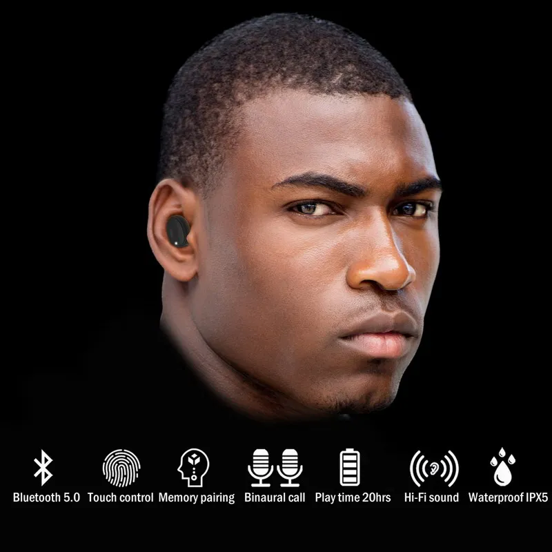 TENNMAK True беспроводные наушники TWS06-Bluetooth 5,0 стерео Hi-Fi звук с глубокими басами беспроводные наушники Встроенный микрофон гарнитура
