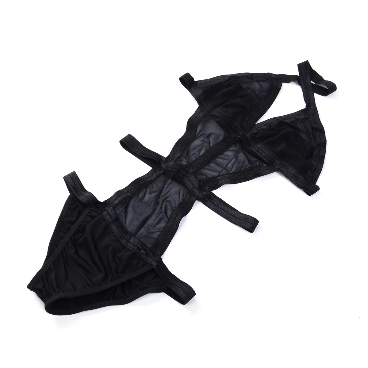 Женское кружевное боди с вырезами прозрачное нижнее белье Тедди XXXL размера плюс