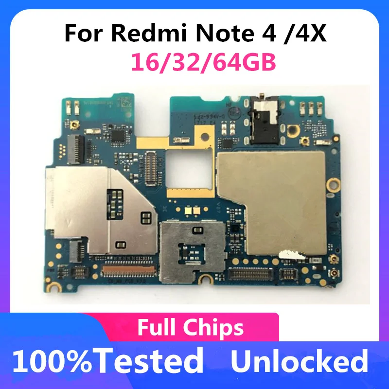 Материнская плата для Xiaomi Redmi Note 4/4X 16 ГБ 32 64 | Мобильные телефоны и аксессуары