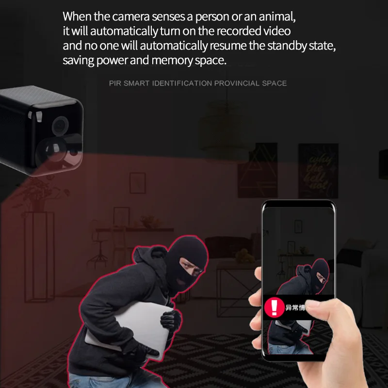 Wifi 1080P HD камера PIR сенсор аккумуляторная батарея ip беспроводная видеонаблюдения