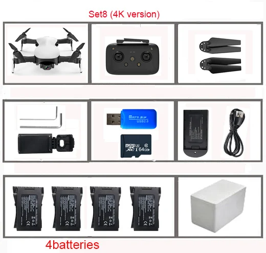 set8 4K C-FLY Faith Дрон с GPS 5G WiFi FPV 1080 P/4 K HD камера бесщеточный оптический поток RC Квадрокоптер 1200 метров полый Кубок 3 оси Дрон - Цвет: set8 4K