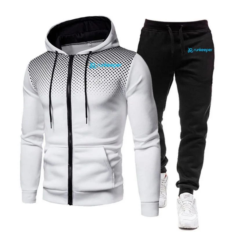 

2021 Men's Runing Tracksuit Two Piece Fitness Wear Men's Sweatshirt Gym Clothing Men's Sports Settraining Suit Clothing