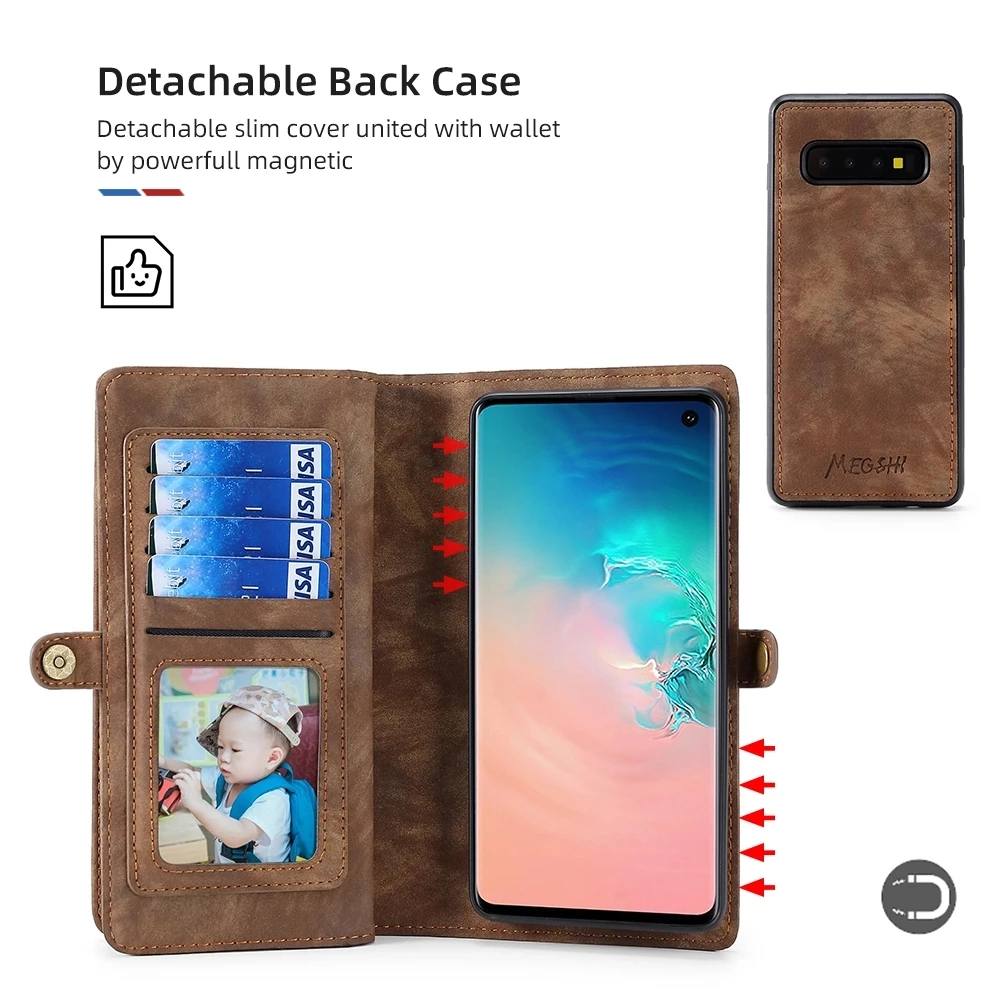 

Wallet Leather Handbag Phone Case For P40