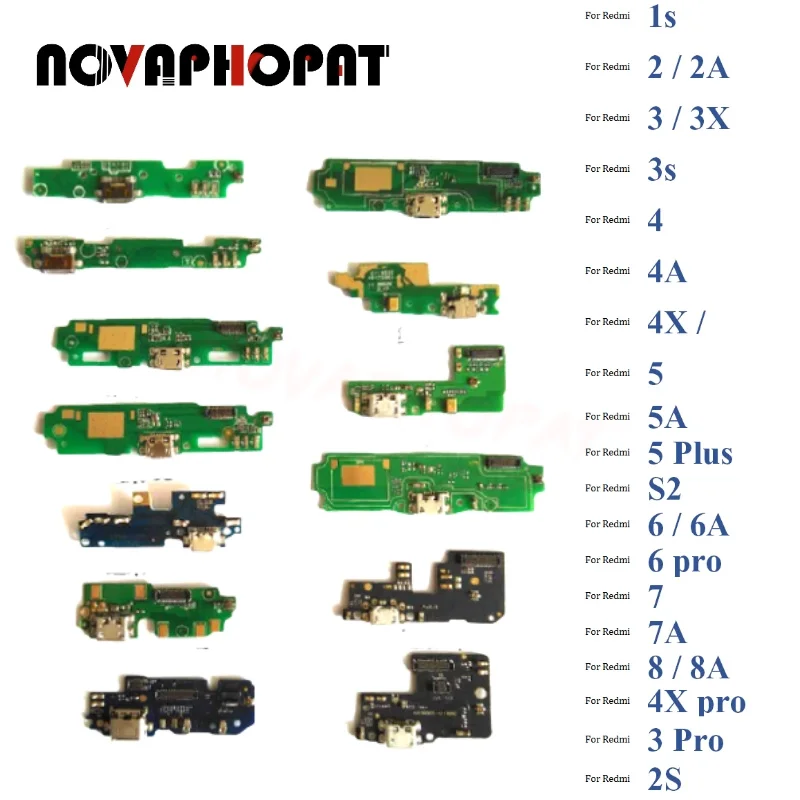 Novaphopat для Xiaomi Redmi 1s 2 2A S3 3X 3 Pro 3s 4 4A зарядное устройство Порт USB док-станция зарядный