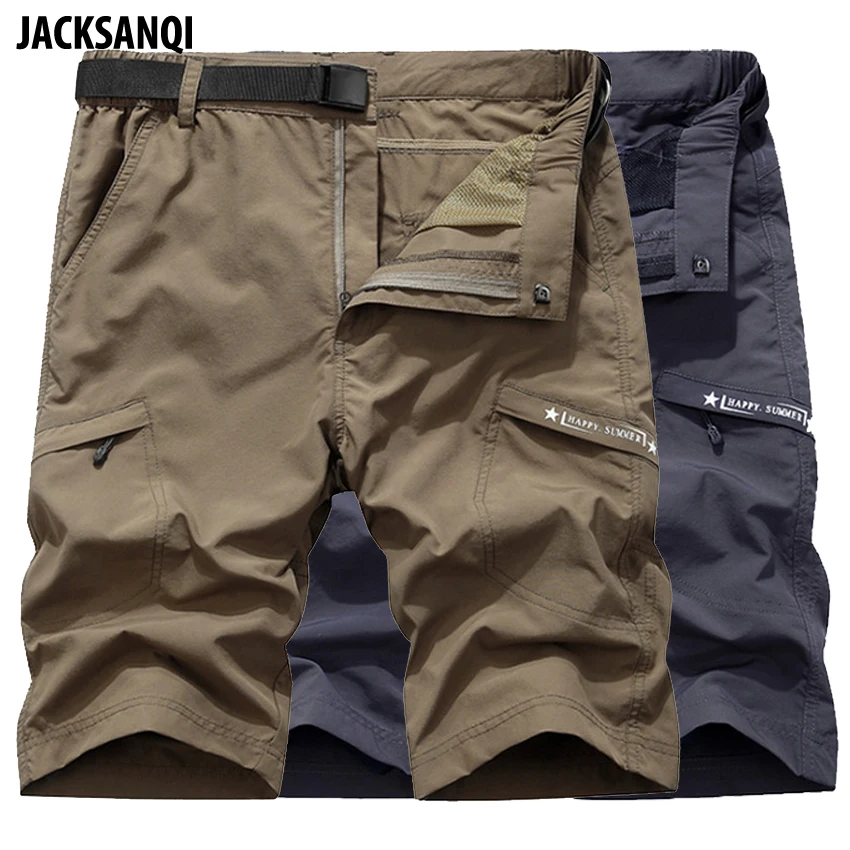 

JACKSANQI Men's Summer Quick Dry Hiking Shorts Man Outdoor Sports Breathable Trekking Camping Fishing Running Male Trouser RA381