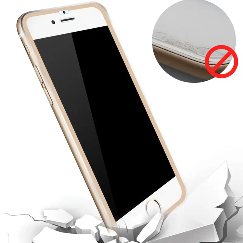 Чехол из алюминиевого сплава с закаленным стеклом для iphone 7 чехол 6S 6 Plus 5 защитный