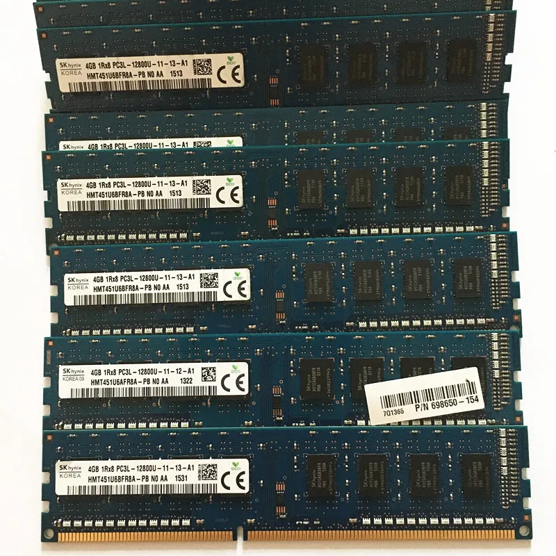 Sk Hynix ddr3 ОЗУ s 4 Гб 1Rx8 PC3L-12800U-11 DDR3 1600 МГц память 240pin для настольного компьютера |