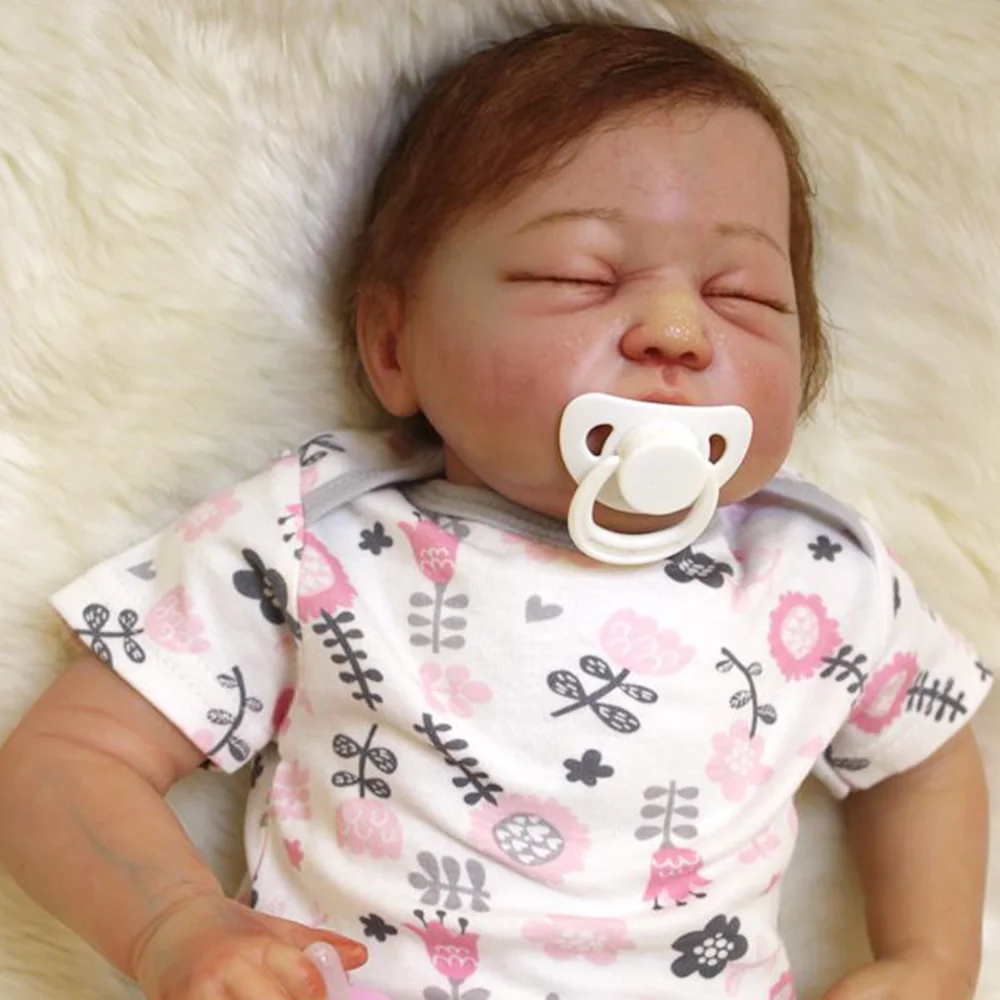 

Boutique Rebron baby silicone doll handamde stuffed body detailed paint reborn baby newborn dolls collectible art high quality