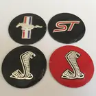 4 шт. 56 мм ST Mustang Cobra Shelby Центральная втулка колеса автомобиля Caps эмблема значок наклейки для Fiesta Focus Fusion Escap