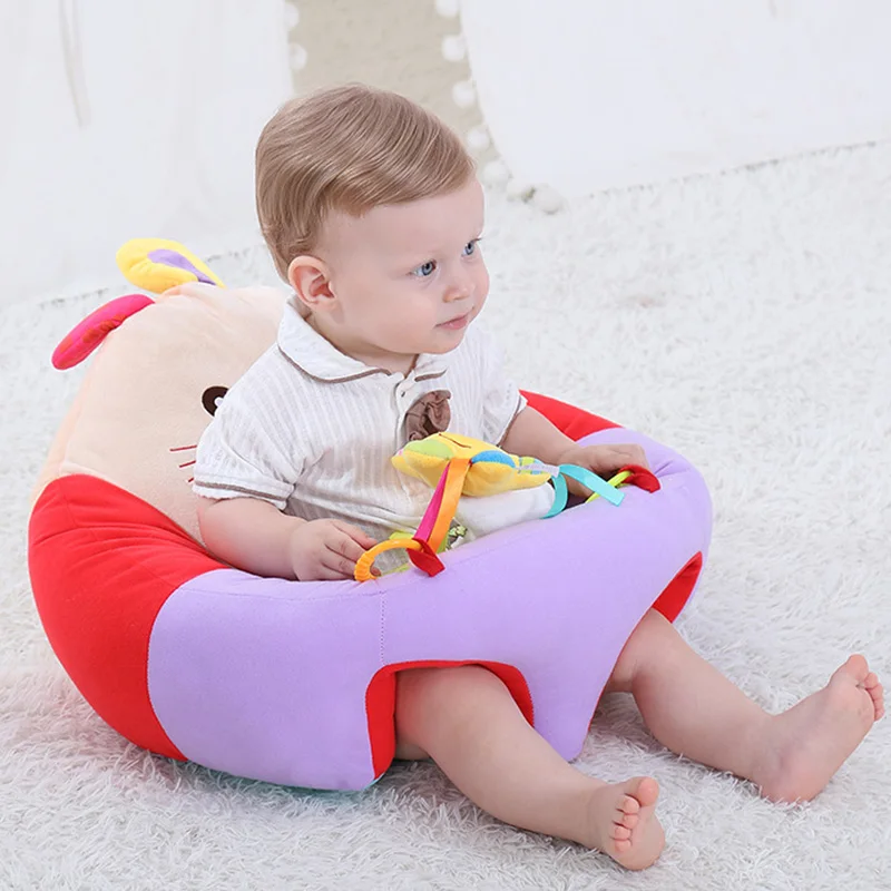

New Cute Creative Cartoon Animal Baby Plush Sofa Baby Learn To Sit and Play Seat with Cotton Pad Portable Support Seat