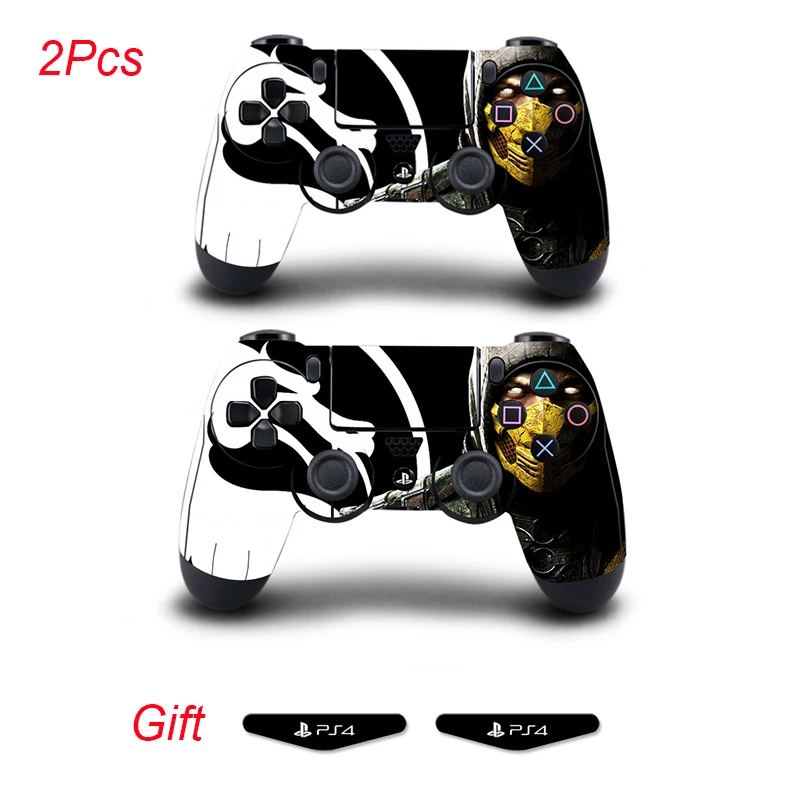 Mortal Kombat 2 шт. полностью покрывающие контроллер наклейки на кожу для Playstation 4 Dualshock
