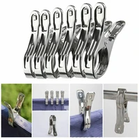 6pcs stainless steel large beach towel clips storage organization clip hanger clothes pegs hanging pins laundry windproof clips