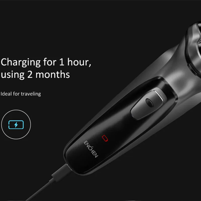 Enchen BlackStone 3D электробритва, бритва для мужчин, триммер для бороды, волос, usb type-C, перезаряжаемый бритвенный станок с одним лезвием
