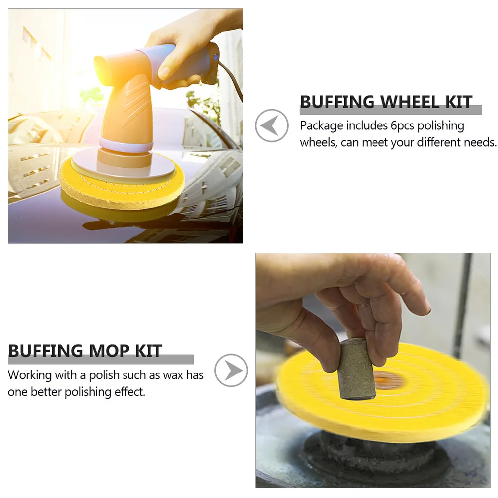 

6pcs Polishing Wheel Set Polishing Buffing Wheel Pad Kit Car Polisher Tool