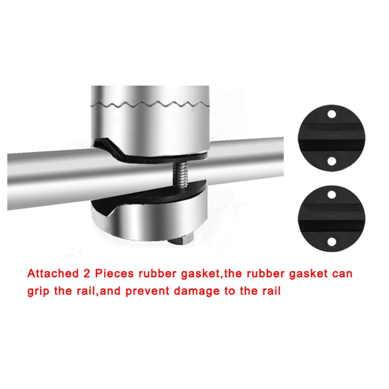 

2Pcs Stainless Steel Fishing Rod Holder Boat Clamp on for Rails for Outdoor Fishing