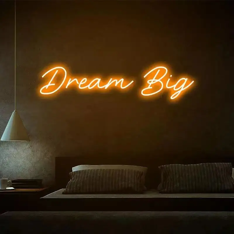 “Dream Big” Neon Sign Custom Neon Light Sign Led Custom Light Neon Home Room Wall Decoration Ins shop decor