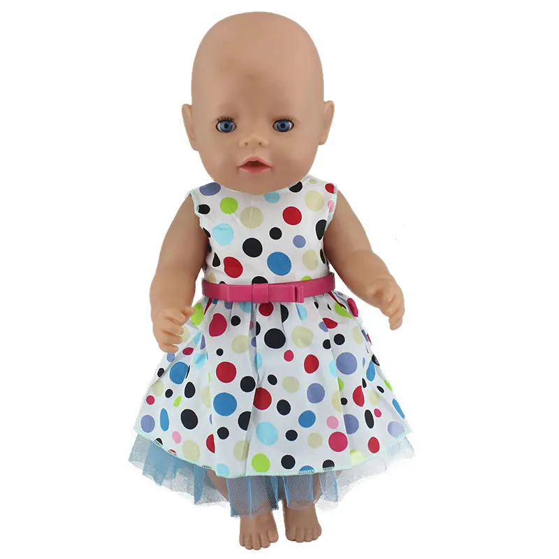 Модное новое платье для 43 см Zapf Baby Doll 17 дюймов для новорожденных куклы Одежда и аксессуары