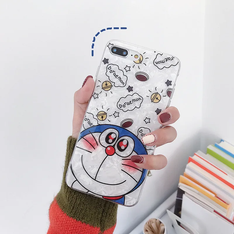 

Doraemon Cartoon Cute Phone Case for HUAWEI P30pro/ p10plus /P20PRO MATE10 Couple Shellfish mobile phone cover